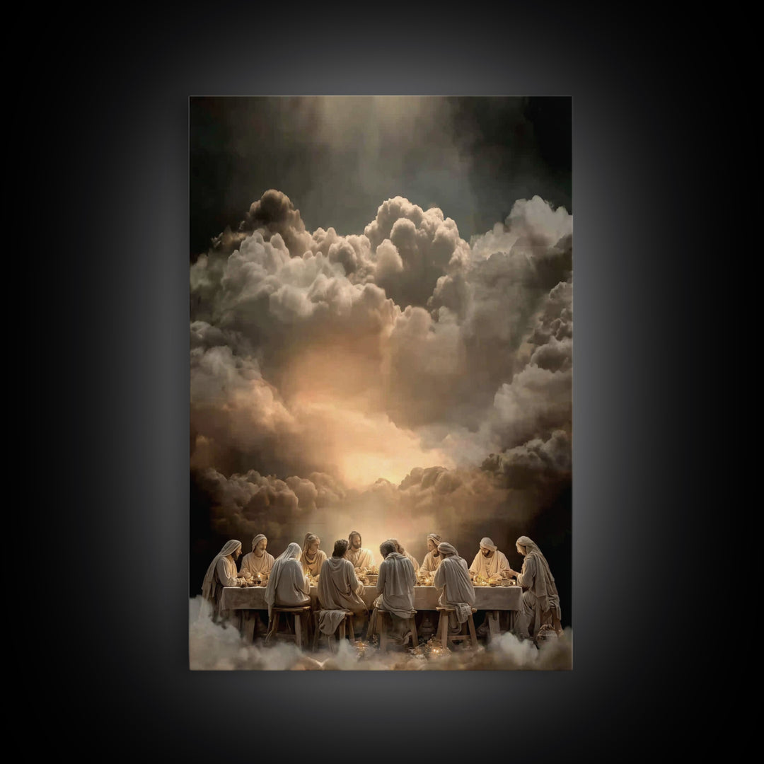 Circle Of Disciples – Framed Canvas Print – Christian Art Canvas – Christian Wall Art – Jesus Painting – Christian Art – Christmas Art