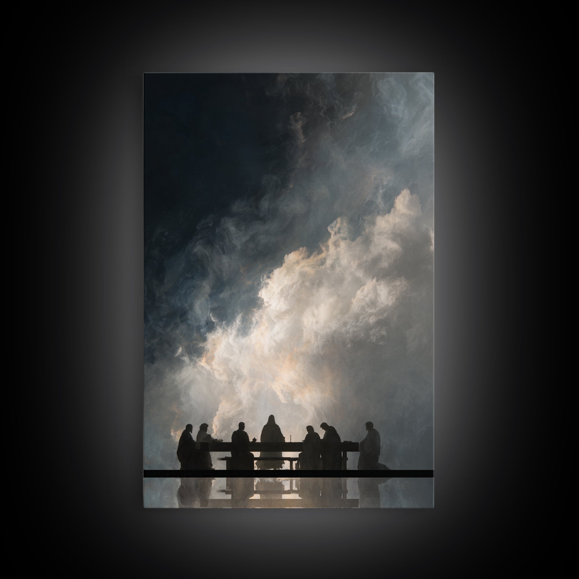 Divine Banquet – Framed Canvas Print – Jesus Painting – Christian Wall Art – Christian Art Canvas – Christian Art – Modern Christian Art