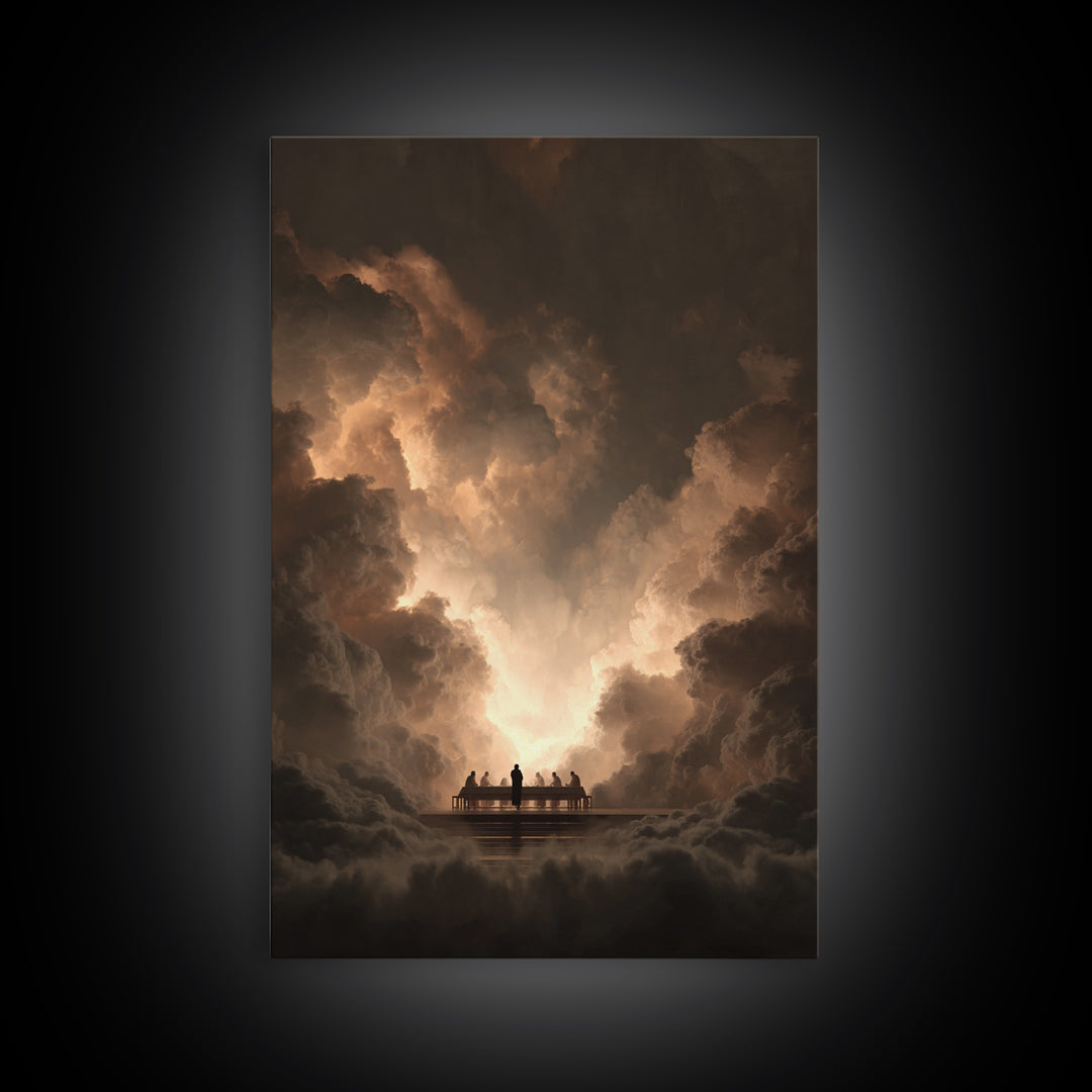 Eternal Table – Framed Canvas Print – Christian Art Canvas – Modern Christian Art – Jesus Painting – Christian Wall Art – Christmas Art