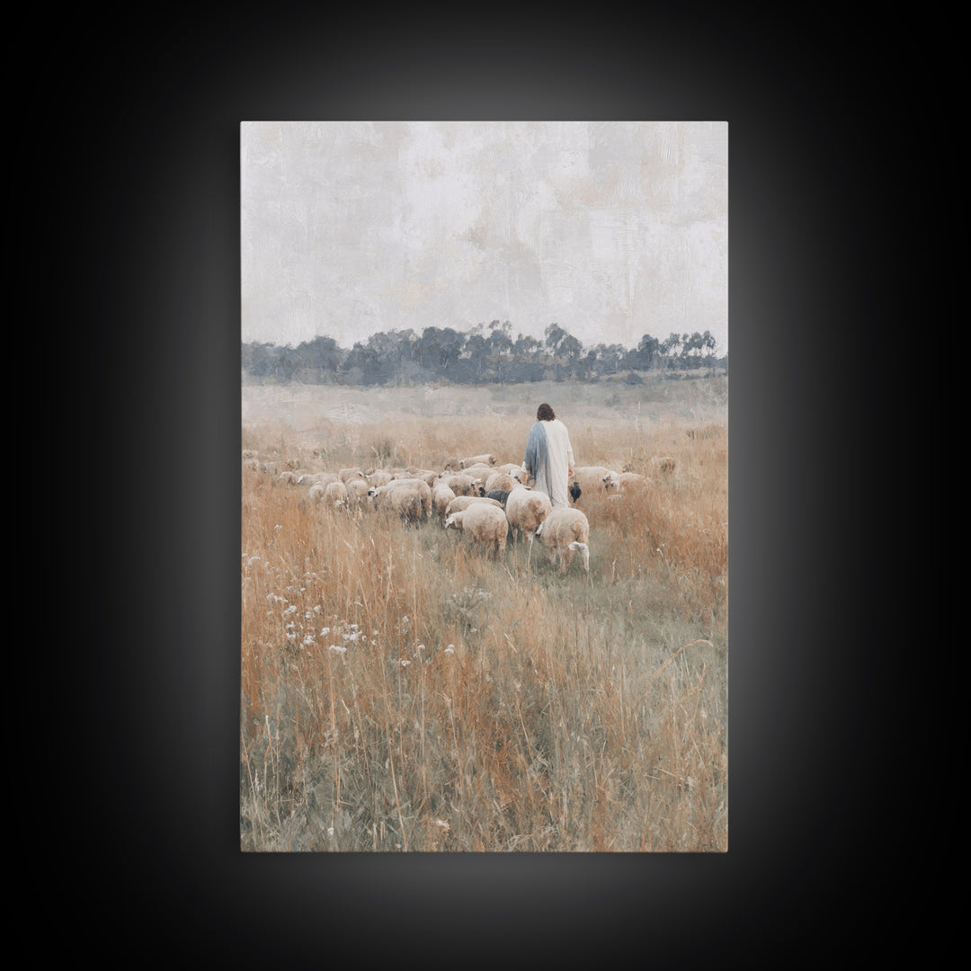 Golden Fields | Framed Canvas Print | Christian Wall Art | Christian Art Canvas | Subtle Christian Art | Christian Painting | Christian Art