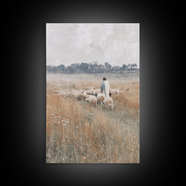 Golden Fields | Framed Canvas Print | Christian Wall Art | Christian Art Canvas | Subtle Christian Art | Christian Painting | Christian Art