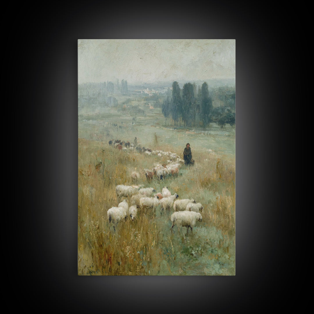 Morning Trail | Framed Canvas Print | Christian Art Canvas | Christian Painting | Christian Wall Art | Subtle Christian Art | Christian Dec