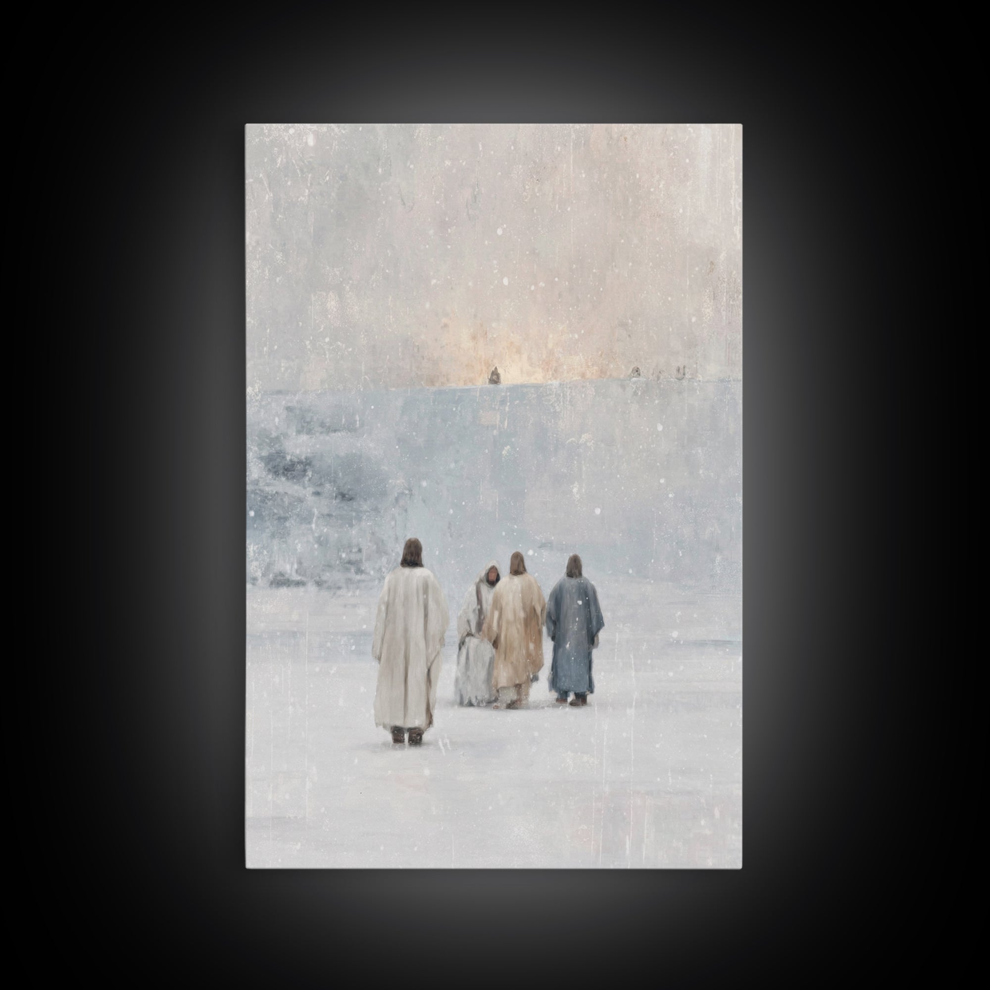 Holy Night Reflections – Framed Canvas Print – Christian Art Canvas – Christian Art – Christian Christmas Art – Christian Wall Art – Jesus