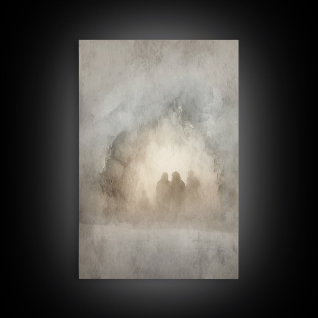 Divine Winter Journey – Framed Canvas Print – Christian Art – Christian Art Canvas – Christian Wall Art – Jesus Painting – Christian Christ