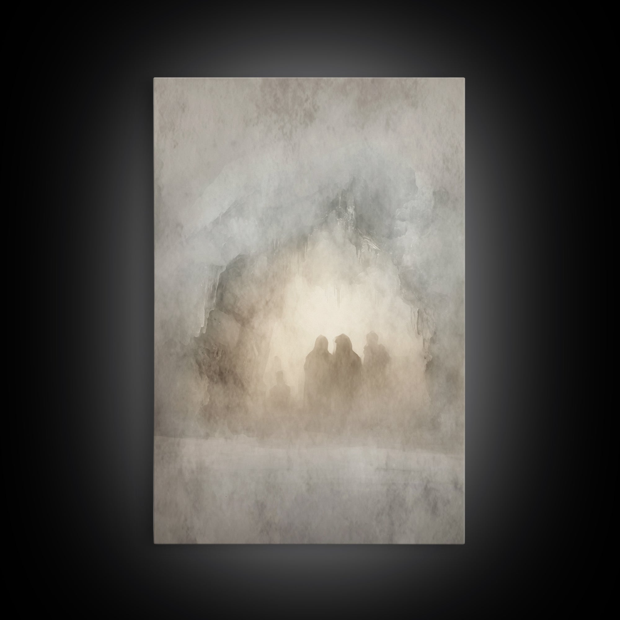 Divine Winter Journey – Framed Canvas Print – Christian Art – Christian Art Canvas – Christian Wall Art – Jesus Painting – Christian Christ