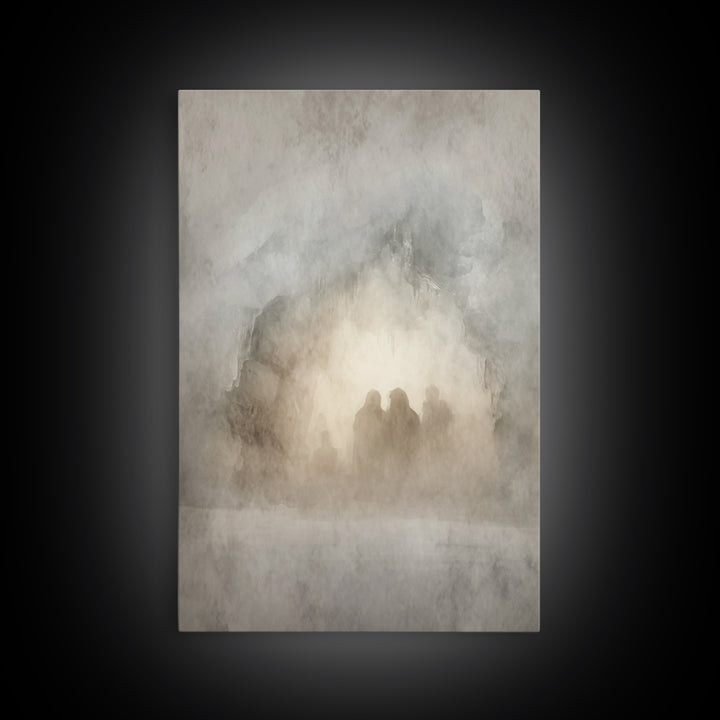 Divine Winter Journey – Framed Canvas Print – Christian Art – Christian Art Canvas – Christian Wall Art – Jesus Painting – Christian Christ