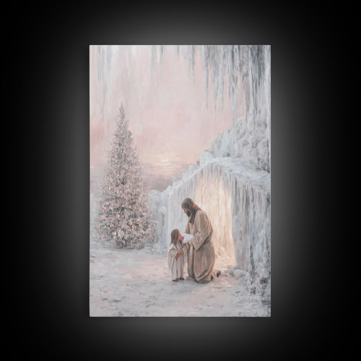 Heavenly Night Sky – Framed Canvas Print – Christian Christmas Art – Christian Art – Christian Art Canvas – Christian Wall Art – Jesus Pain