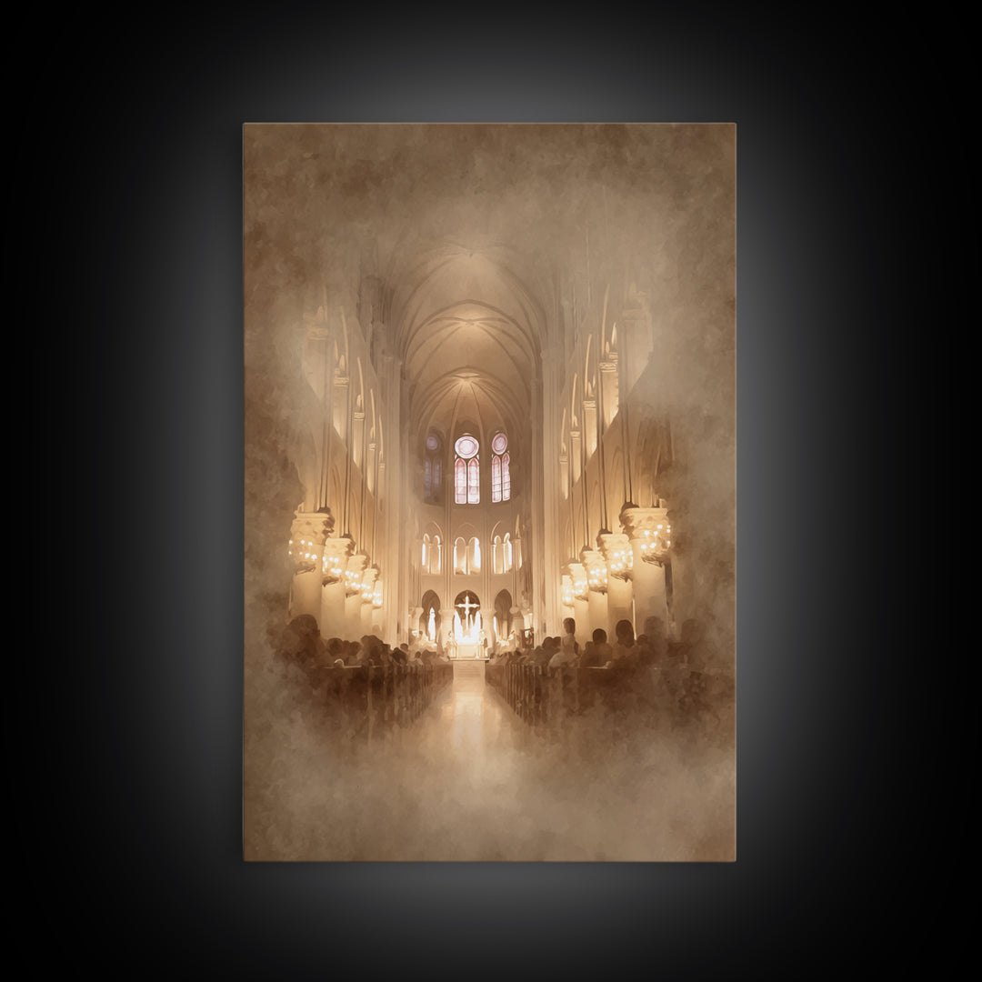 Sanctuary Light – Framed Canvas Print – Christian Wall Art – Christian Art Canvas – Jesus Painting – Christmas Art Prints