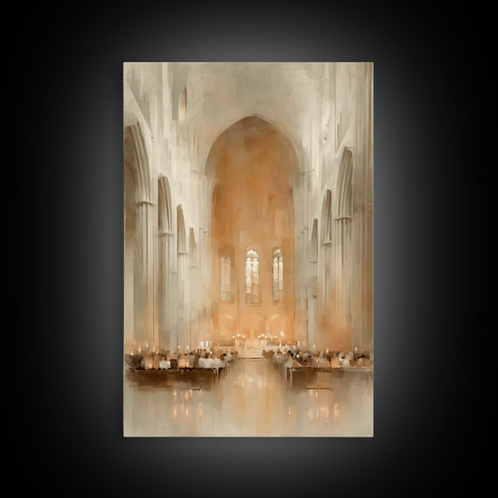 Cathedral Grace – Framed Canvas Print – Christian Art Canvas – Christian Wall Art – Christmas Art Work – Modern Christian Art