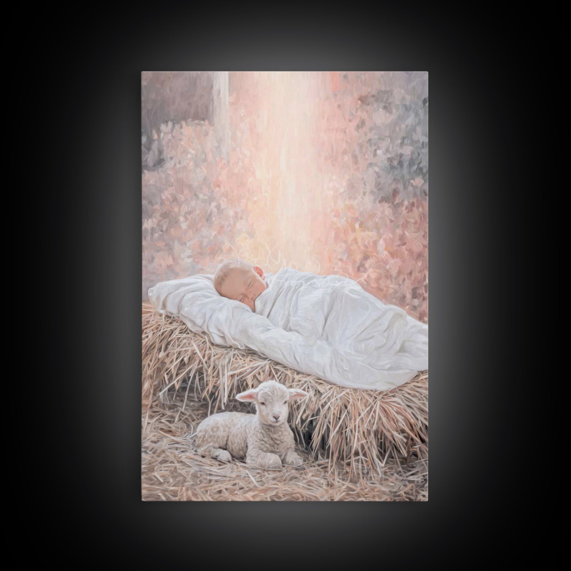 Radiant Holy Dawn – Framed Canvas Print – Christian Wall Art – Modern Christian Art – Jesus Christmas Art – Christmas Art Prints – Christia