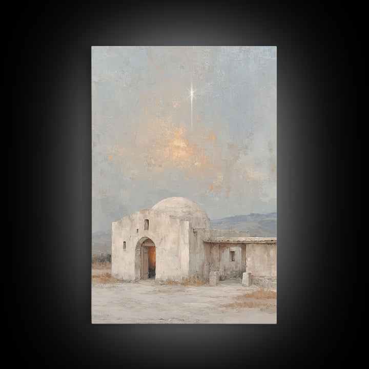 Star Over Bethlehem – Framed Canvas Print – Christmas Wall Art – Christian Art Canvas – Christian Christmas Art – Framed Christian Art – Ch