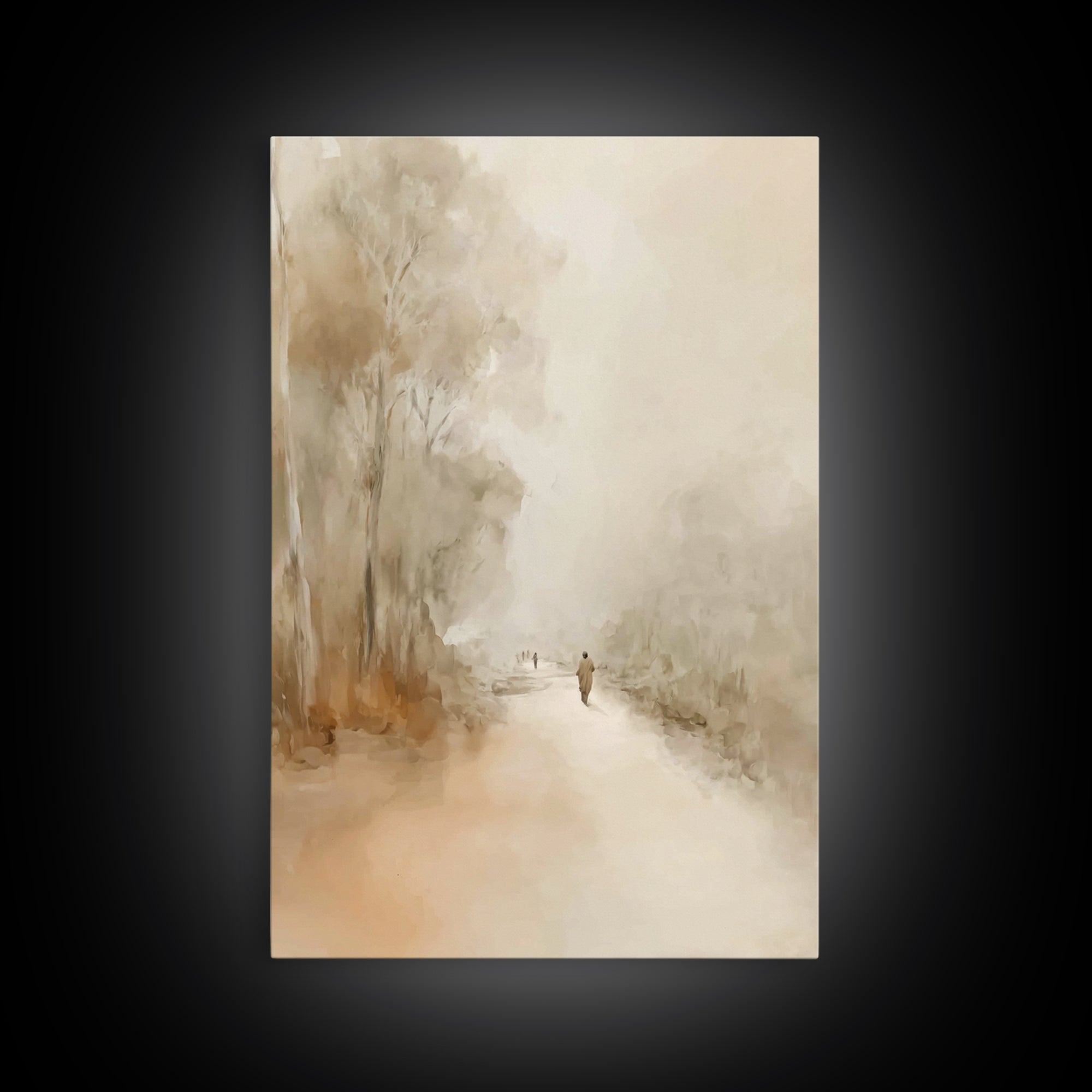 Gentle Road Ahead – Framed Canvas Print – Christian Art Canvas – Christian Painting – Modern Christian Art – Jesus Art Print – Christian De