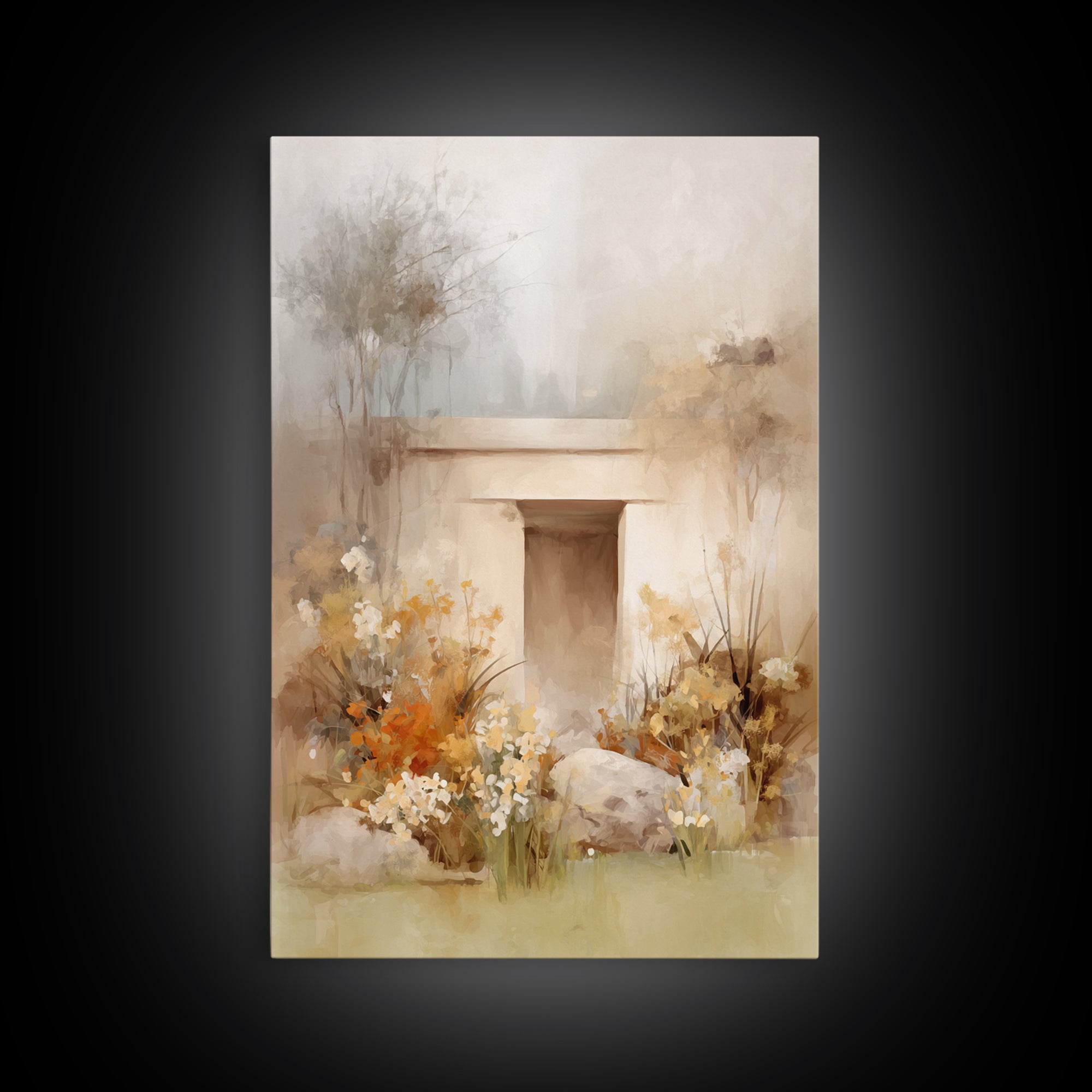 Graceful Stillness – Framed Canvas Print – Christian Art Work – Christian Wall Art – Jesus Painting – Modern Christian Art