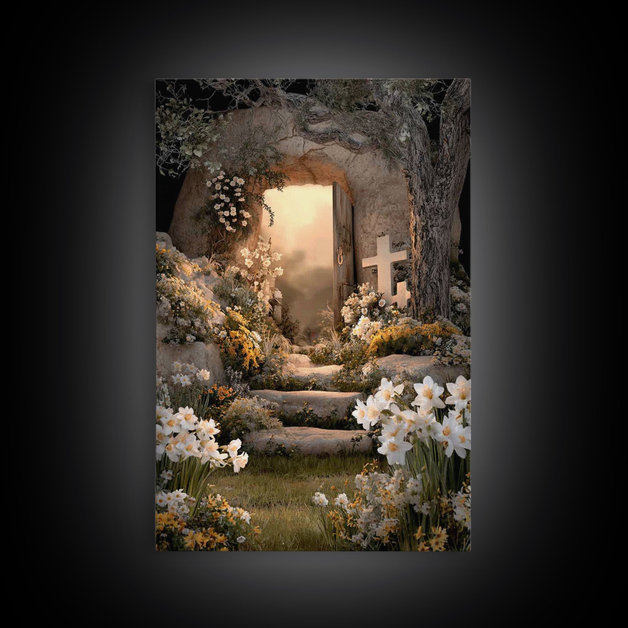 Eternal Promise | Framed Canvas Print | Christian Wall Art | Jesus Painting Canvas | Christian Christmas Art | Christian Decor