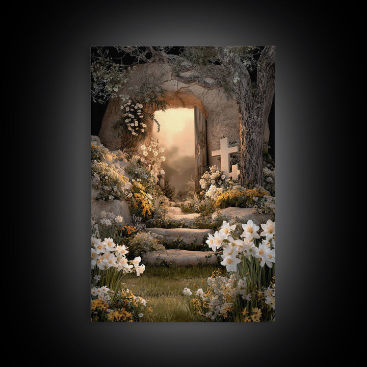 Eternal Promise | Framed Canvas Print | Christian Wall Art | Jesus Painting Canvas | Christian Christmas Art | Christian Decor