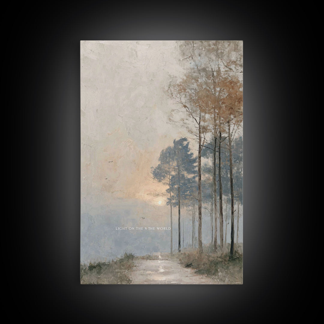 Dawn Of Hope – Framed Canvas Print – Christian Wall Art – Subtle Christian Art – Christian Art Canvas – Minimalist Christian Art – Christia