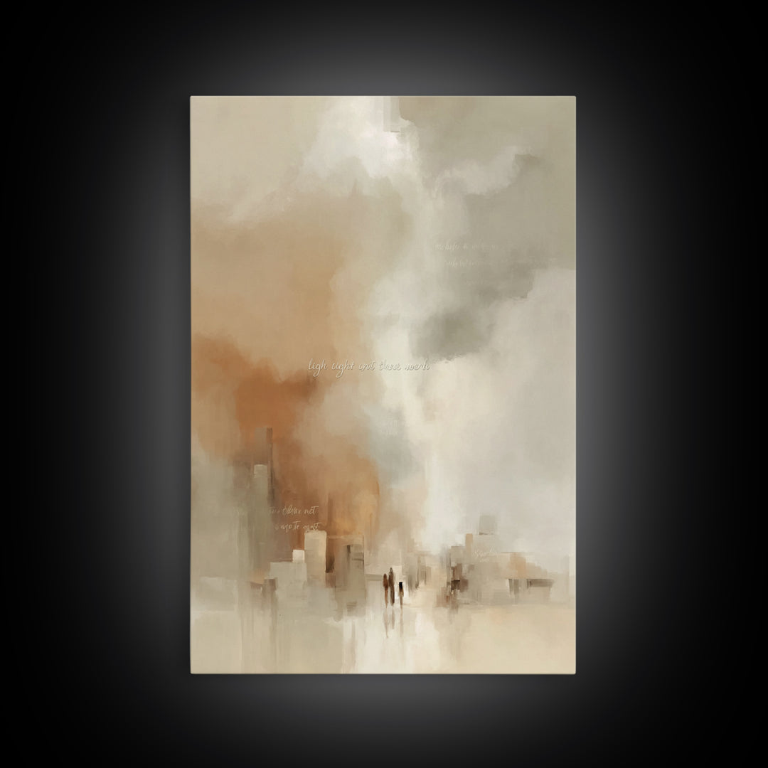 City Of Mercy | Framed Canvas Print | Christian Wall Art | Abstract Christian Art | Christian Art Canvas | Christian Decor | Modern Christi