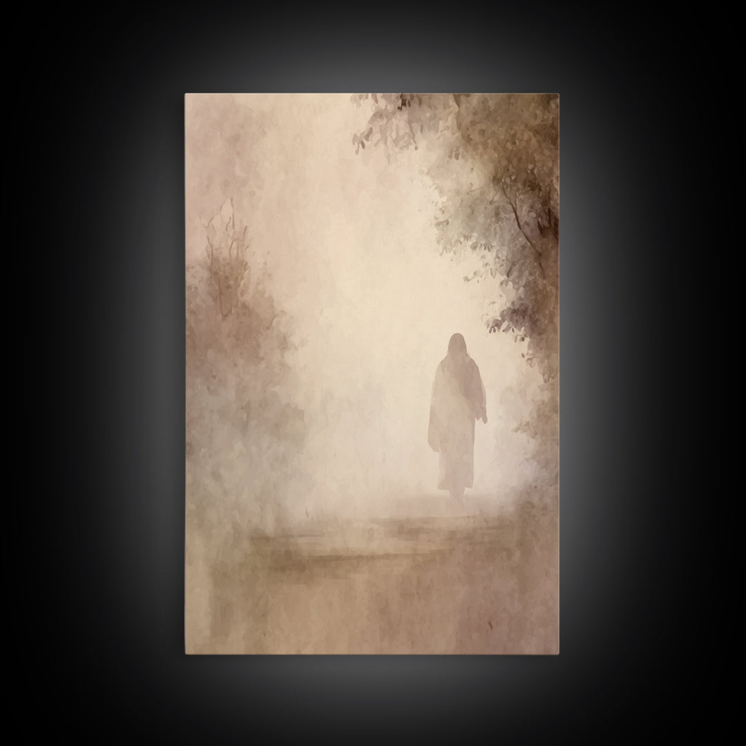 Light Of Eternity – Framed Canvas Print – Christian Wall Art – Christian Art Canvas – Jesus Painting – Subtle Christian Art – Christian Gif