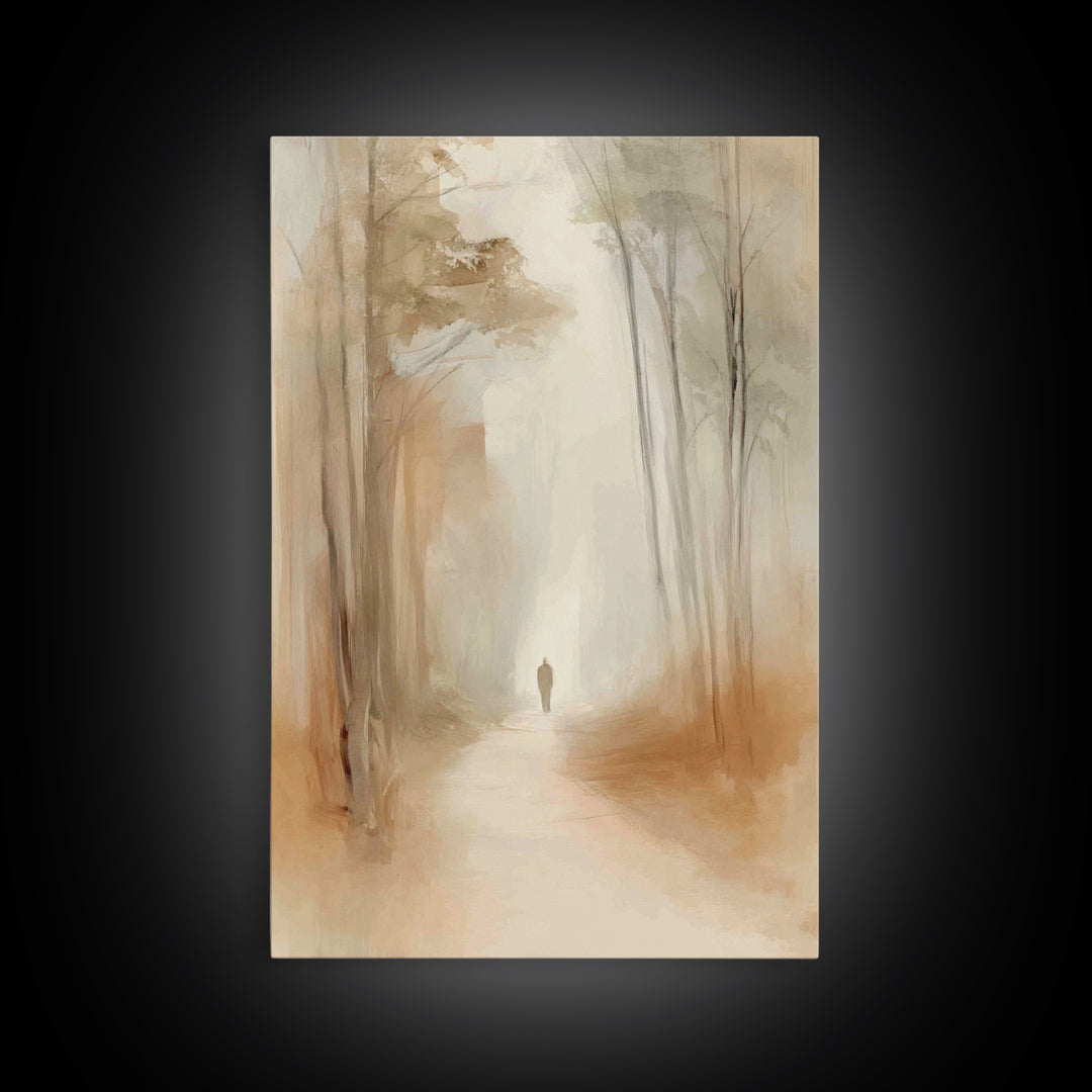 Hallowed Journey – Framed Canvas Print – Christian Art Canvas – Minimalist Christian Art – Christian Wall Art – Jesus Painting – Christian