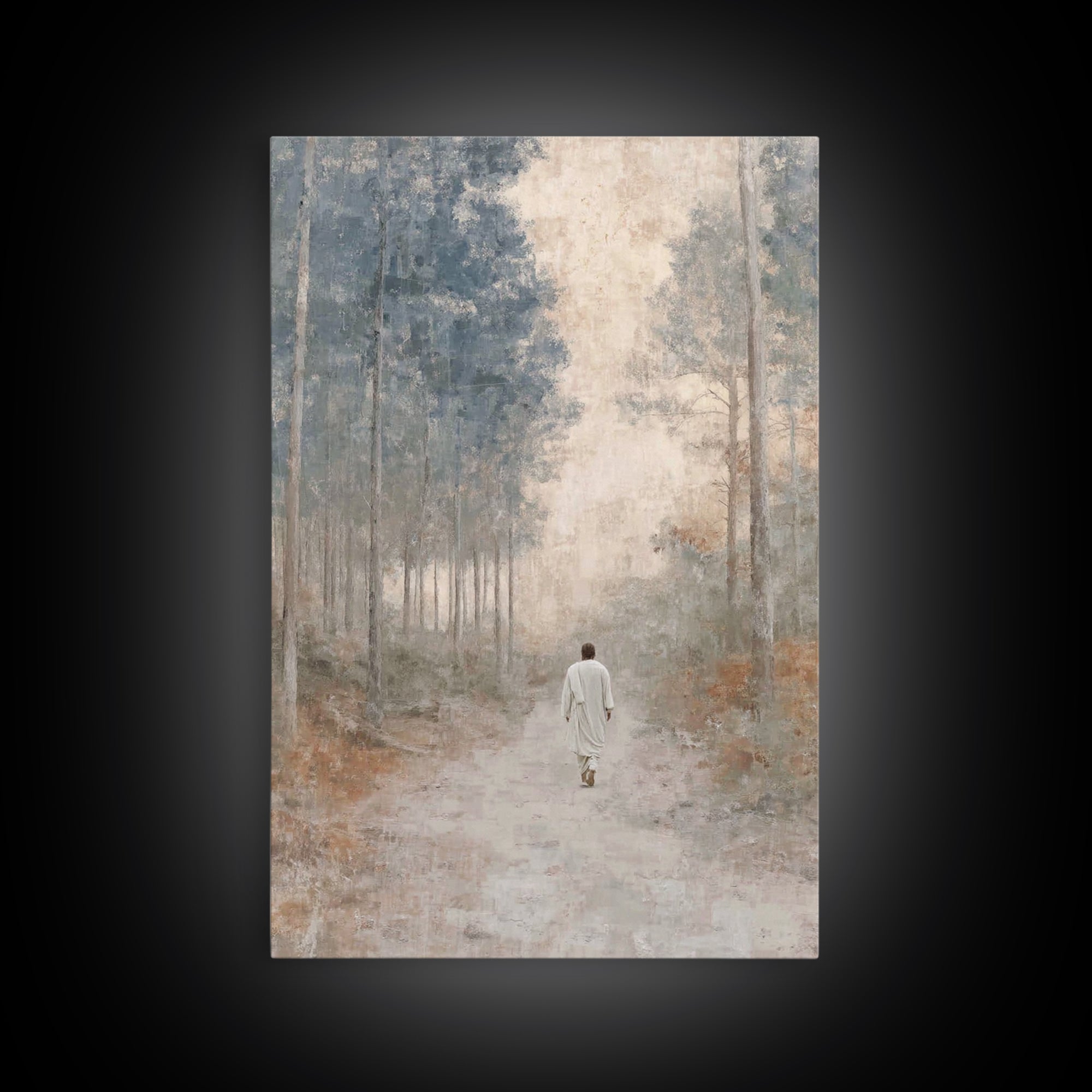 Walk Of Peace – Framed Canvas Print – Christian Wall Art – Christian Art Canvas – Modern Christian Painting – Jesus Painting – Christian De