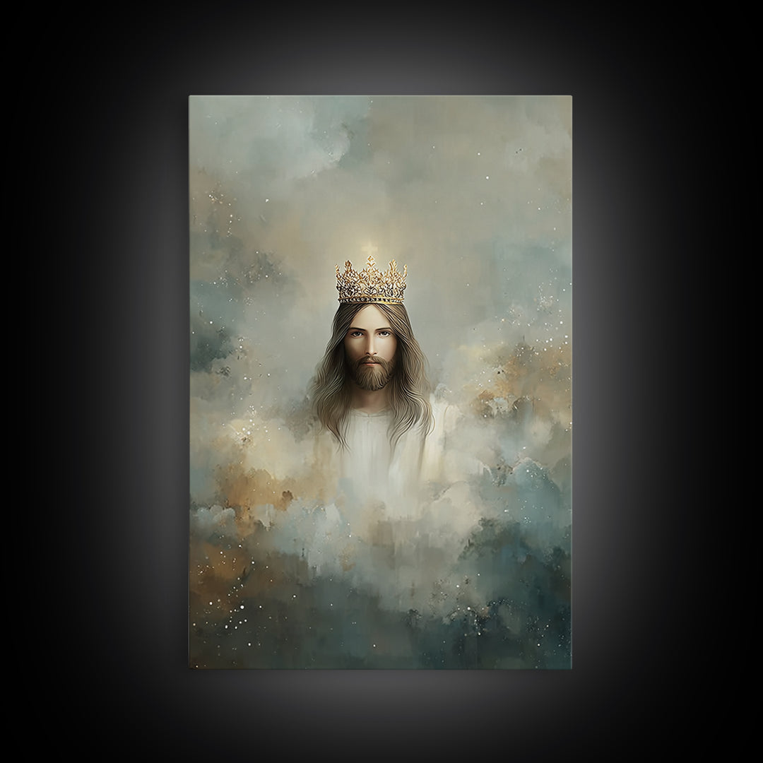 Crowned Glory – Framed Canvas Print – Jesus Art Print – Christian Wall Art – Christian Art Canvas – Christian Art – Unique Christian Art