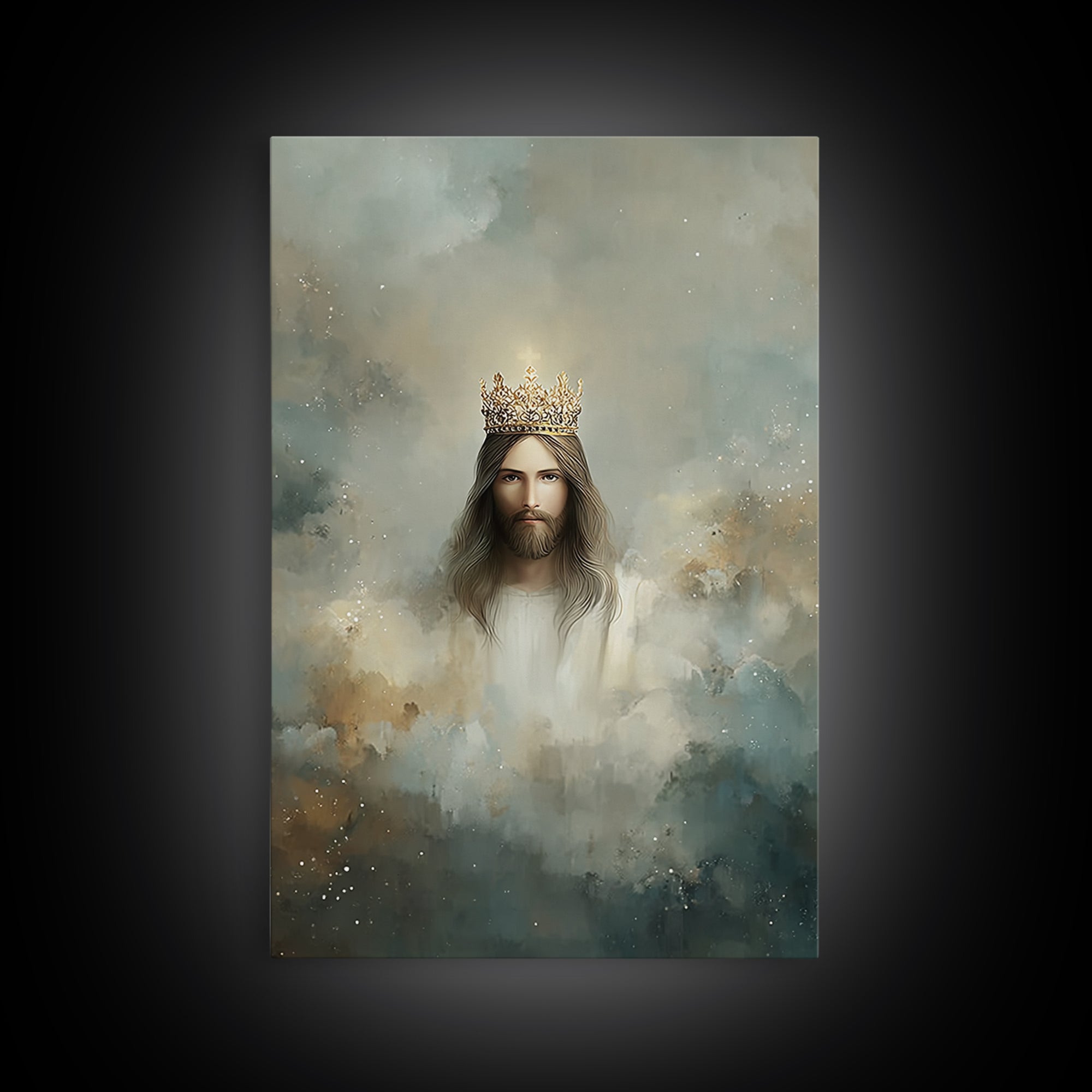Crowned Glory – Framed Canvas Print – Jesus Art Print – Christian Wall Art – Christian Art Canvas – Christian Art – Unique Christian Art