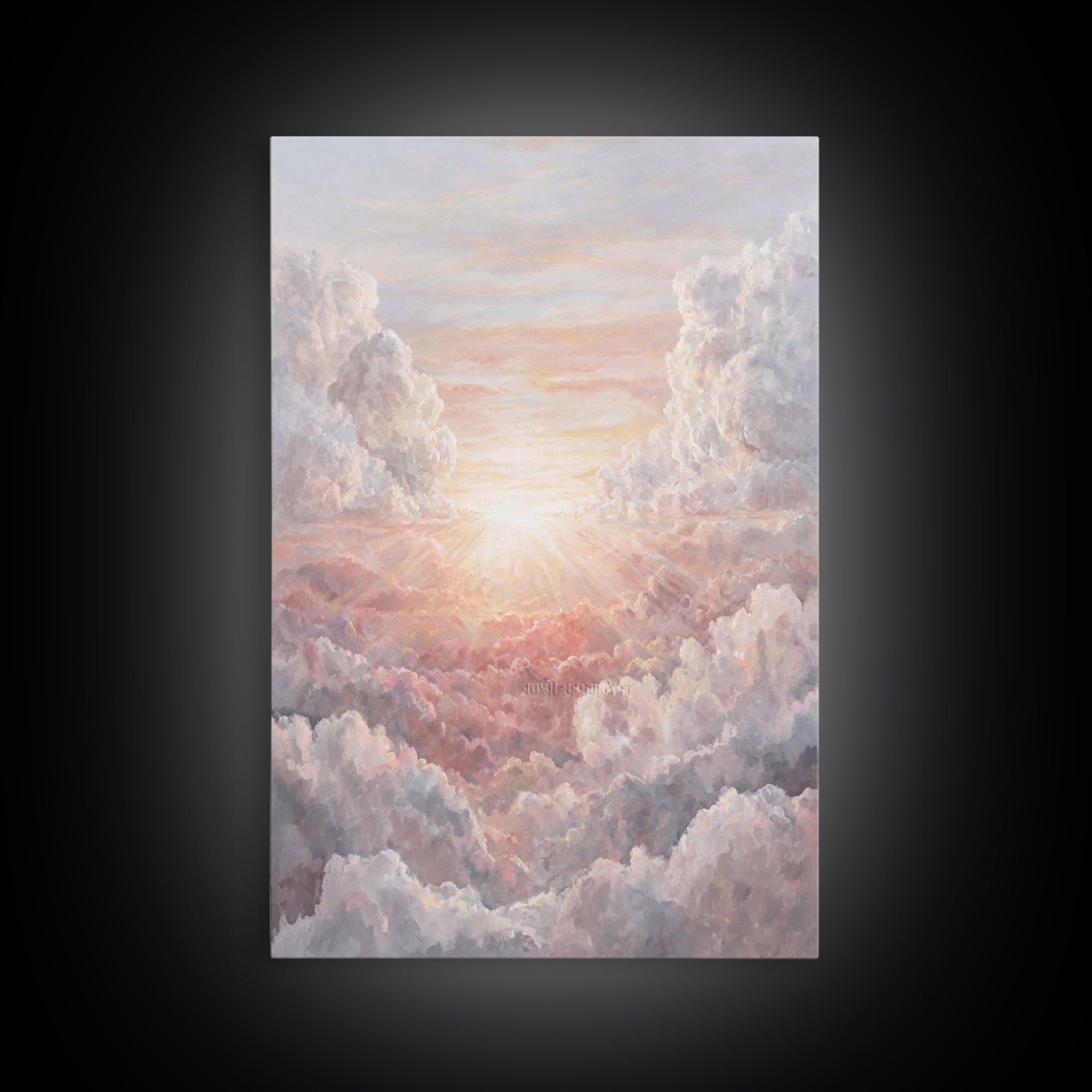 Heavenly Dawn – Framed Canvas Print – Christian Wall Art – Christian Art Canvas – Abstract Christian Art – Christian Decor – Modern Christi