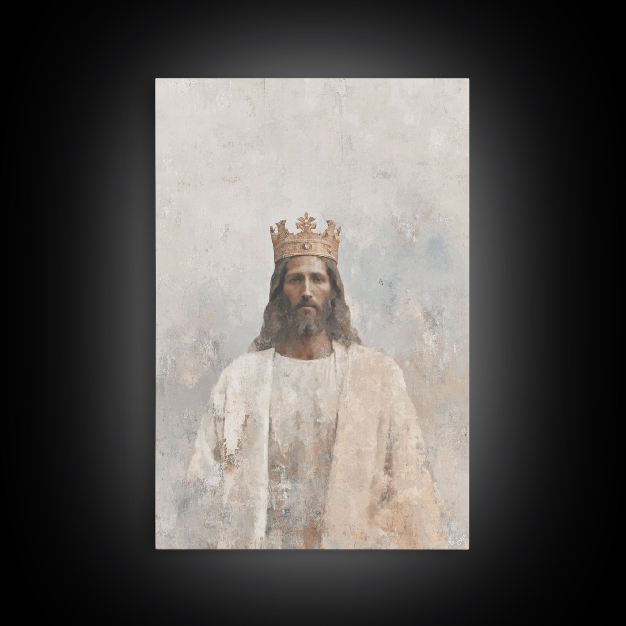 Crown Of Mercy - Framed Canvas Print - Christian Wall Art - Christian Art Canvas - Jesus Painting - Christmas Art - Christian Gifts - Faith