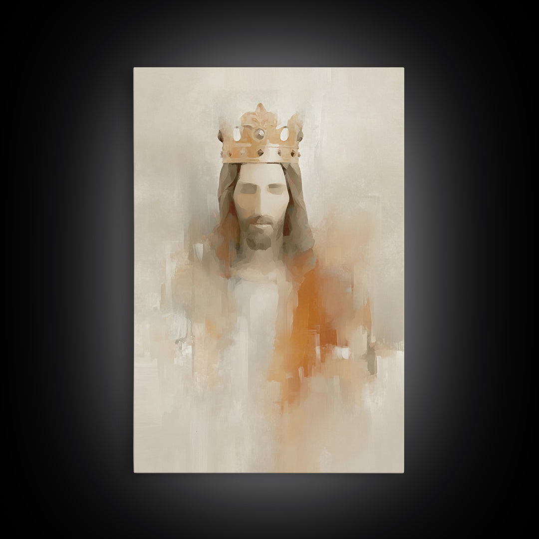 Holy Light Reverie - Framed Canvas Print - Christian Art Canvas - Christian Wall Art - Jesus Painting - Christian Decor - Christmas Art - F