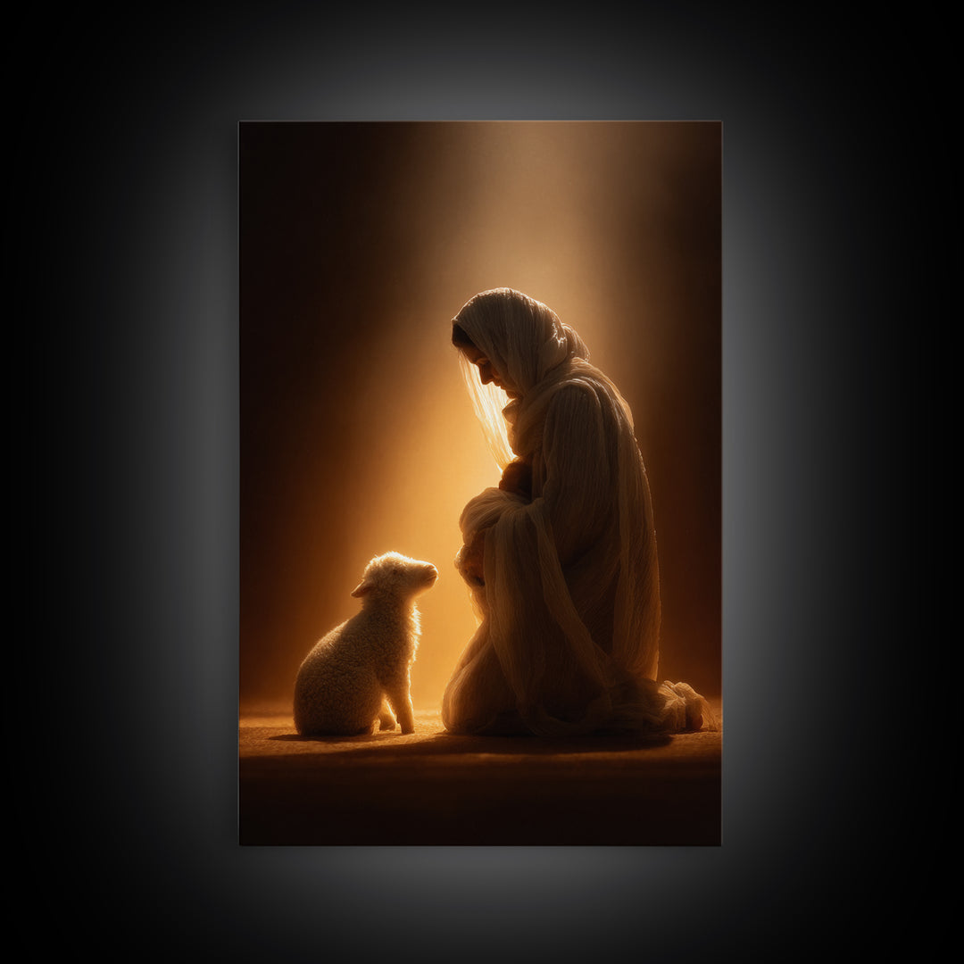 Everlasting Peace - Framed Canvas Print - Christian Wall Art - Christian Art Canvas - Jesus Painting - Christian Decor - Christmas Art - Fa