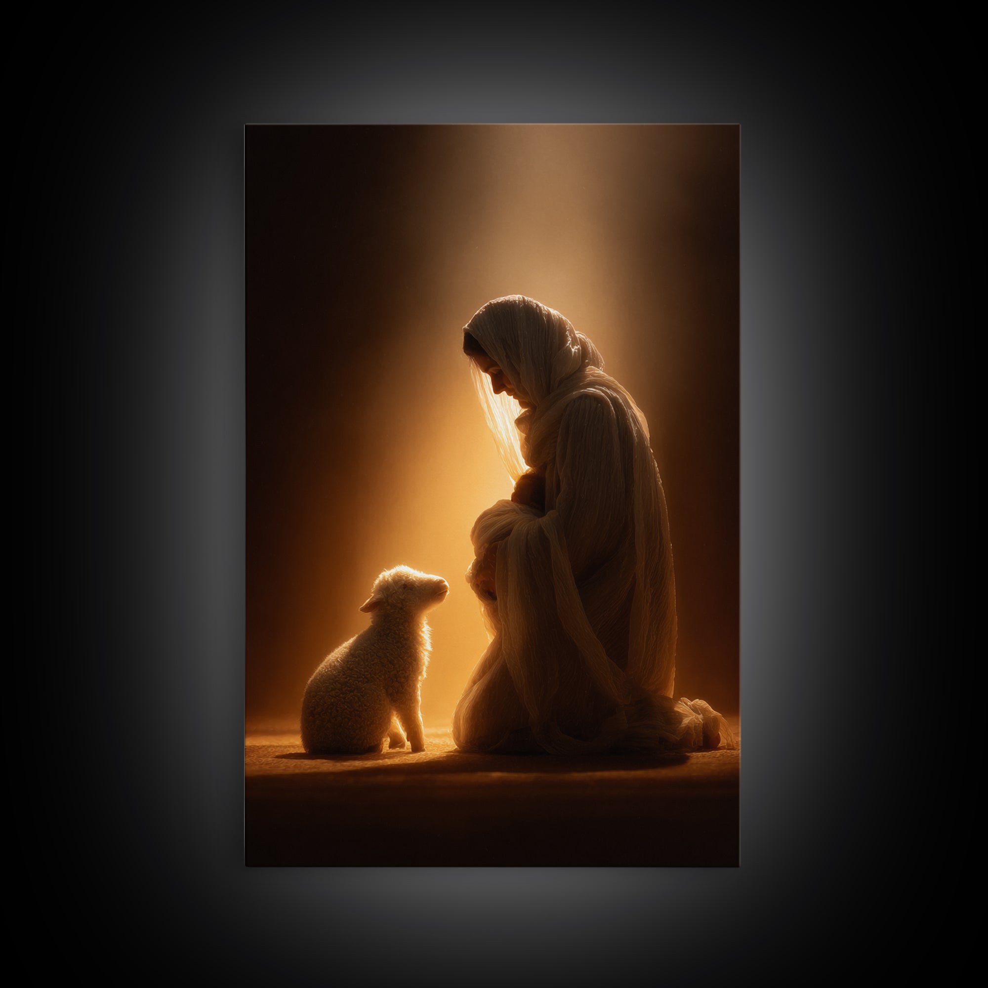 Everlasting Peace - Framed Canvas Print - Christian Wall Art - Christian Art Canvas - Jesus Painting - Christian Decor - Christmas Art - Fa
