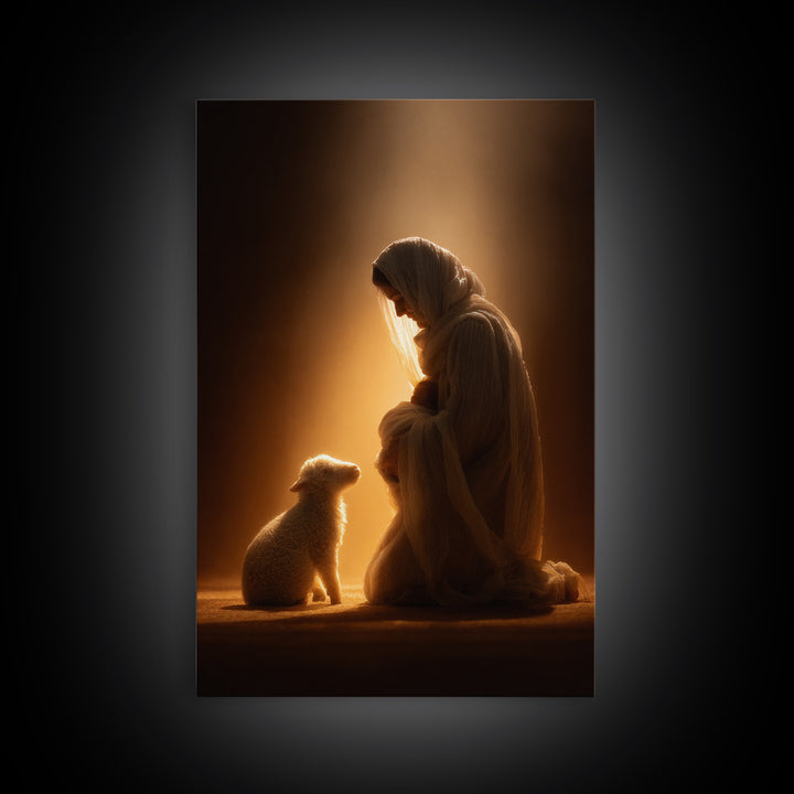 Everlasting Peace - Framed Canvas Print - Christian Wall Art - Christian Art Canvas - Jesus Painting - Christian Decor - Christmas Art - Fa