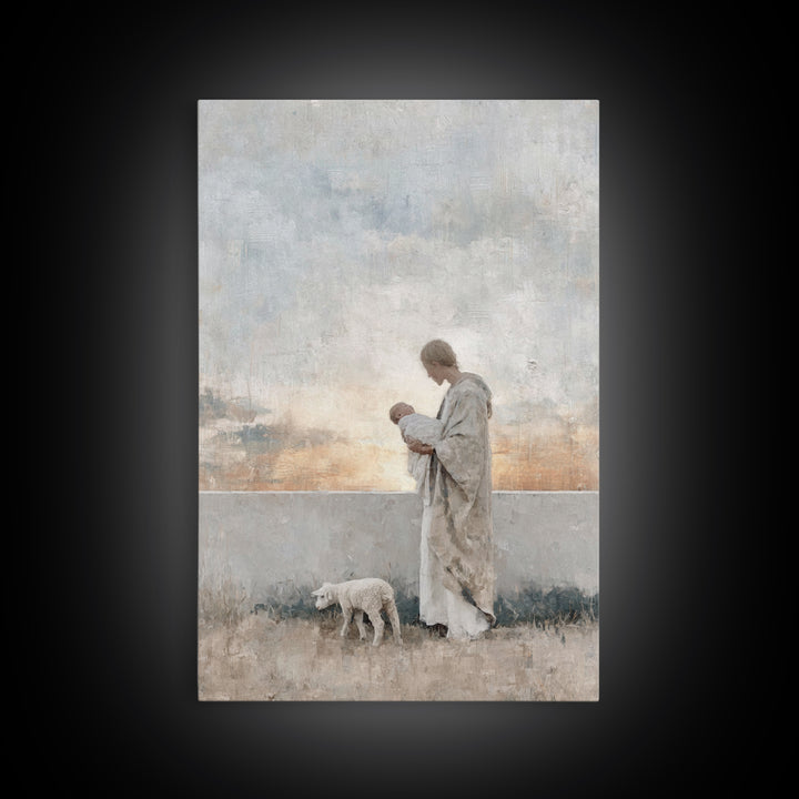 Dawn Of Promise | Framed Canvas Print | Christian Wall Art | Christian Art Canvas | Jesus Painting | Christian Christmas Art | Christian De