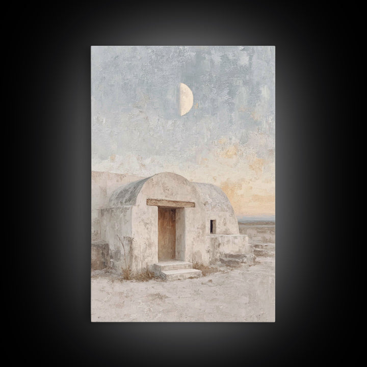 Desert Dwelling Hope, Framed Canvas Print, Christmas Art, Christian Wall Art, Christian Art Canvas, Christian Christmas Art, Christian Gift