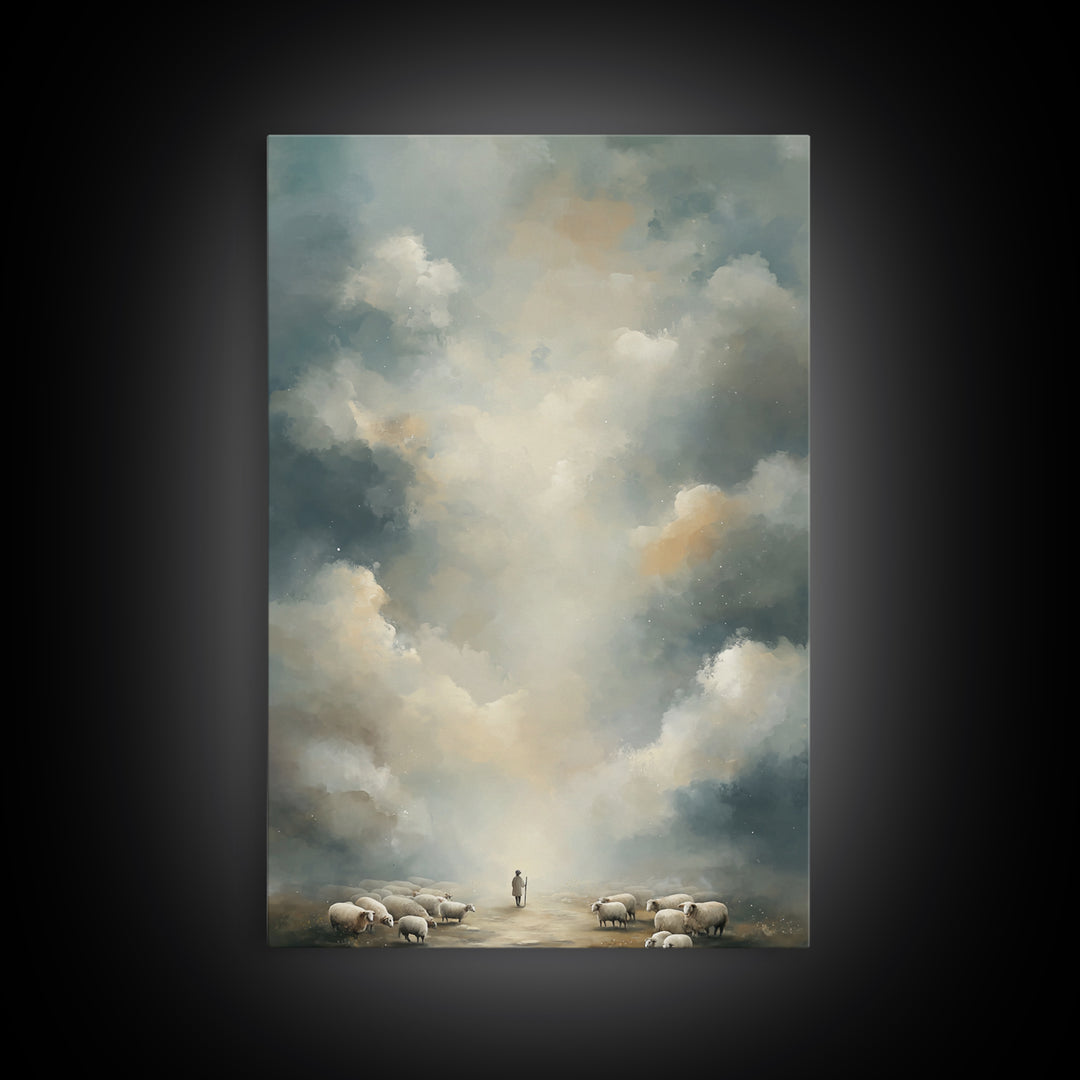 Clouds Of Promise – Framed Canvas Print – Christian Art Canvas – Christian Wall Art – Large Christian Art – Subtle Christian Art – Christia