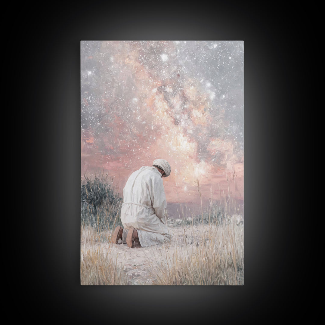 Pastures Of Grace – Framed Canvas Print – Christian Art Canvas – Vintage Christian Art – Christian Wall Art – Moody Christian Art – Christi