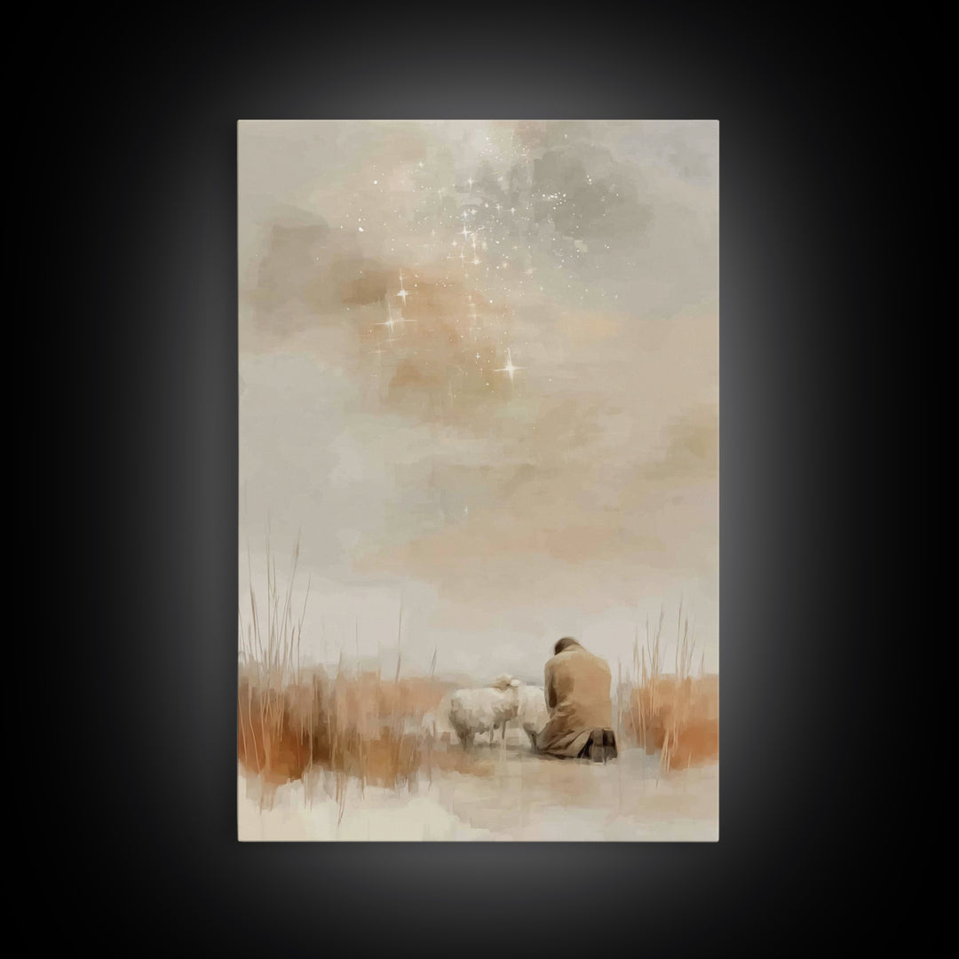 Quiet Mercy – Framed Canvas Print – Christian Art Canvas – Christian Wall Art – Subtle Christian Art – Christian Painting – Christian Chris