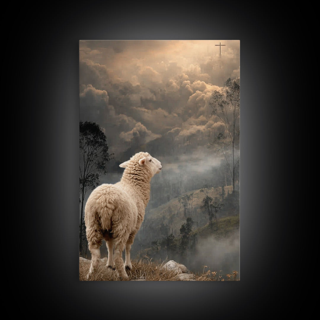 Valley Of Hope | Framed Canvas Print | Christian Wall Art | Christian Art Canvas | Christian Christmas Decor | Moody Christian Art | Jesus