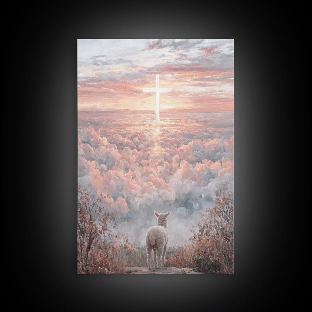 Radiant Mercy, Framed Canvas Print, Christian Wall Art, Christian Art Painting, Jesus Christmas Art, Large Christian Painting, Christian De