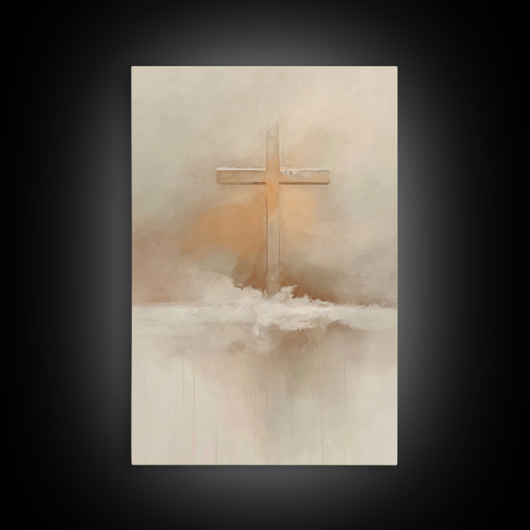 Winter Redemption – Framed Canvas Print – Christian Art Print – Christian Wall Art – Subtle Christian Art – Christian Decor – Christian Gif