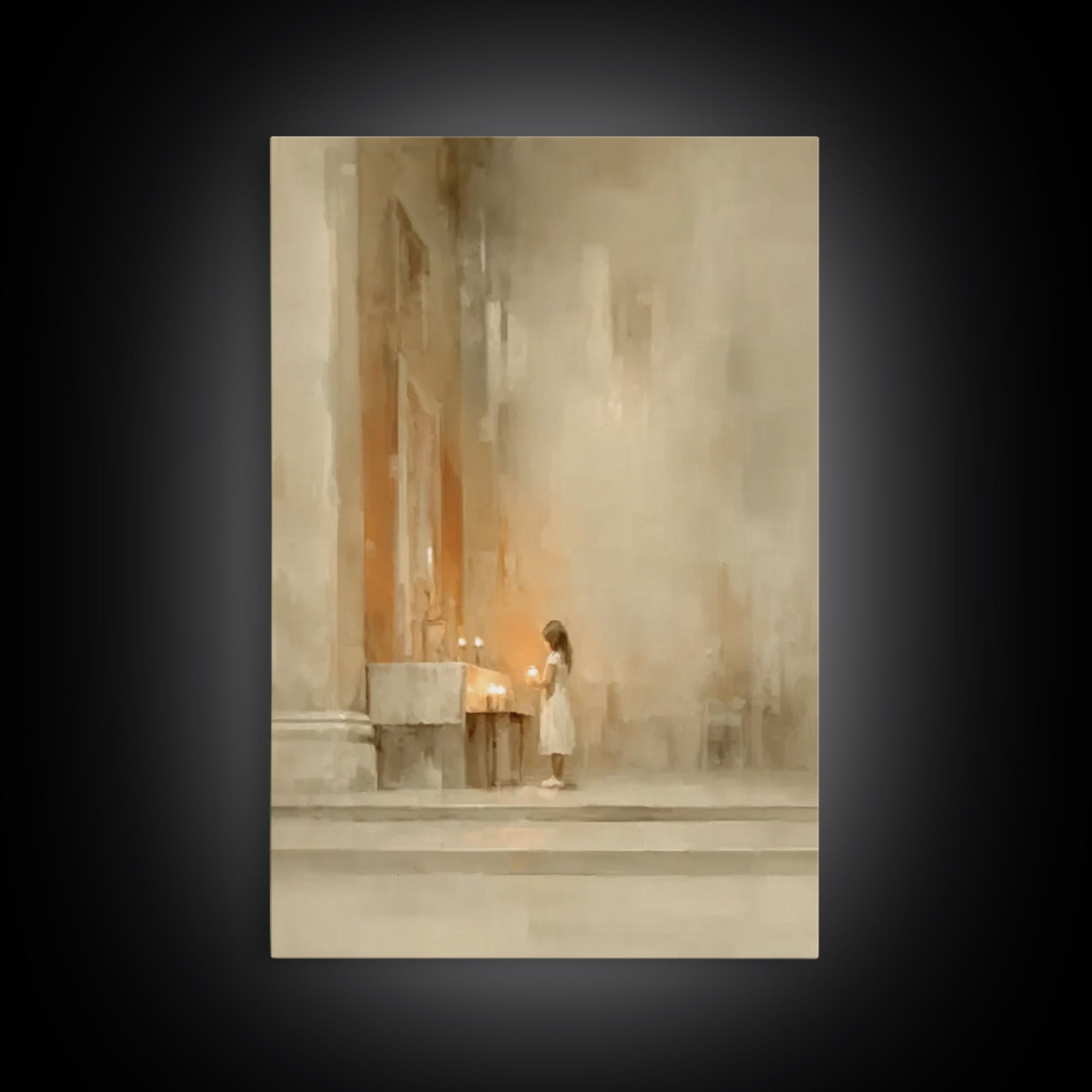 Quiet Prayer – Framed Canvas Print – Minimalist Christian Art – Christian Art – Christian Wall Art – Subtle Christian Art – Christian Art P
