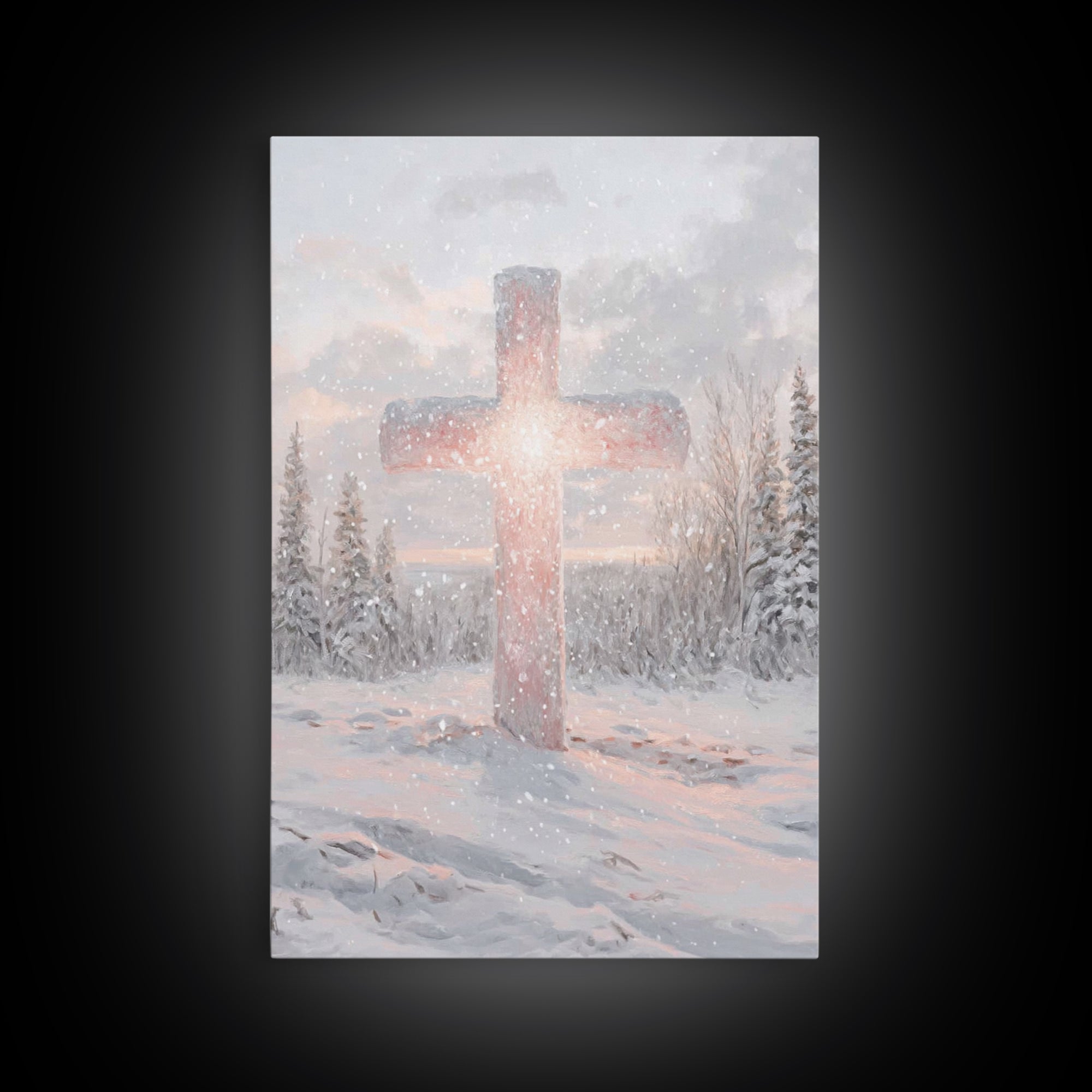 Morning Of Hope – Framed Canvas Print – Christian Art – Christian Wall Art – Christian Art Canvas – White Christmas Art – Christian Decorat