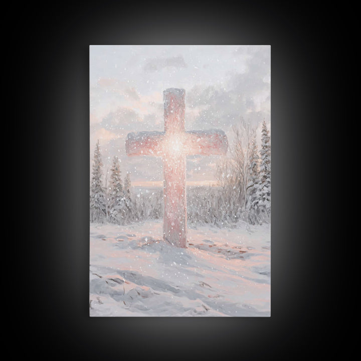 Morning Of Hope – Framed Canvas Print – Christian Art – Christian Wall Art – Christian Art Canvas – White Christmas Art – Christian Decorat