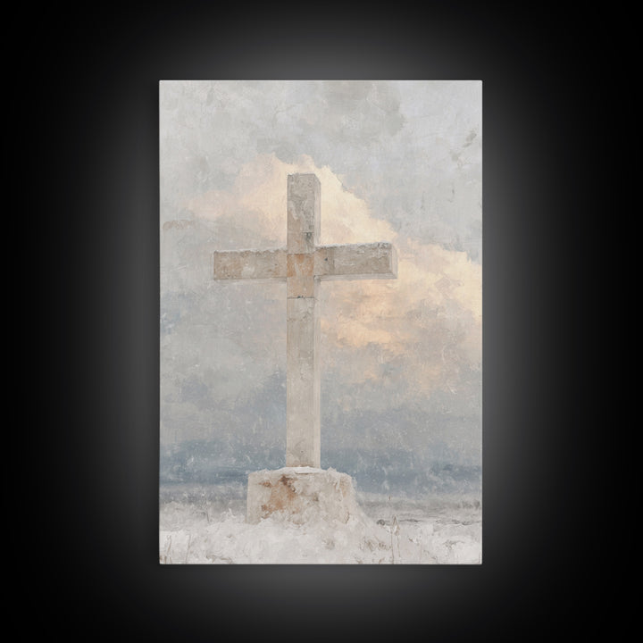 Dawn Of Redemption – Framed Canvas Print – Christian Art Canvas – Christian Wall Art – Vintage Christian Art – Christmas Wall Art – Christi