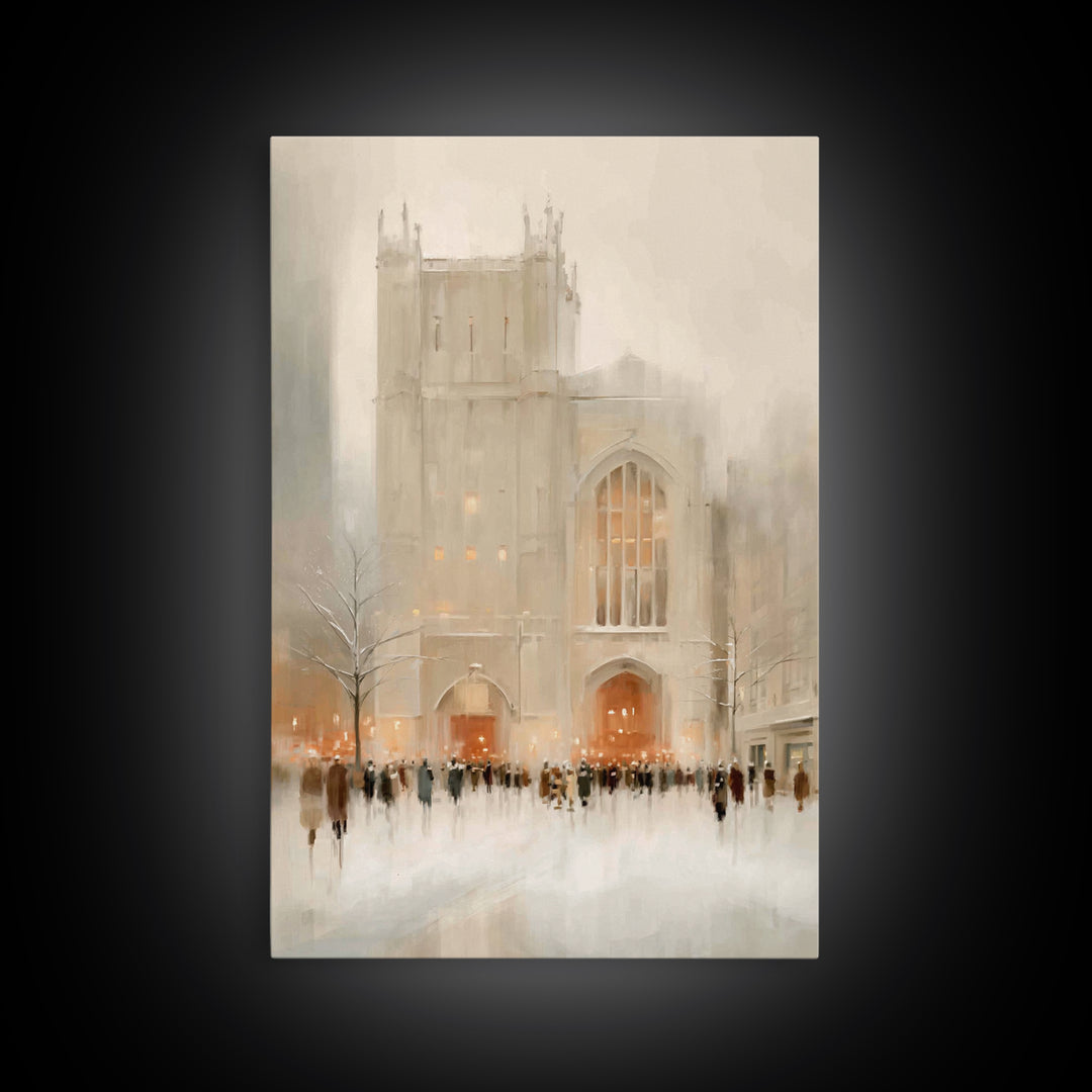 Holy Assembly – Framed Canvas Print – Christian Wall Art – Christian Art Canvas – Christian Art Print – Minimalist Christian Art – Christia