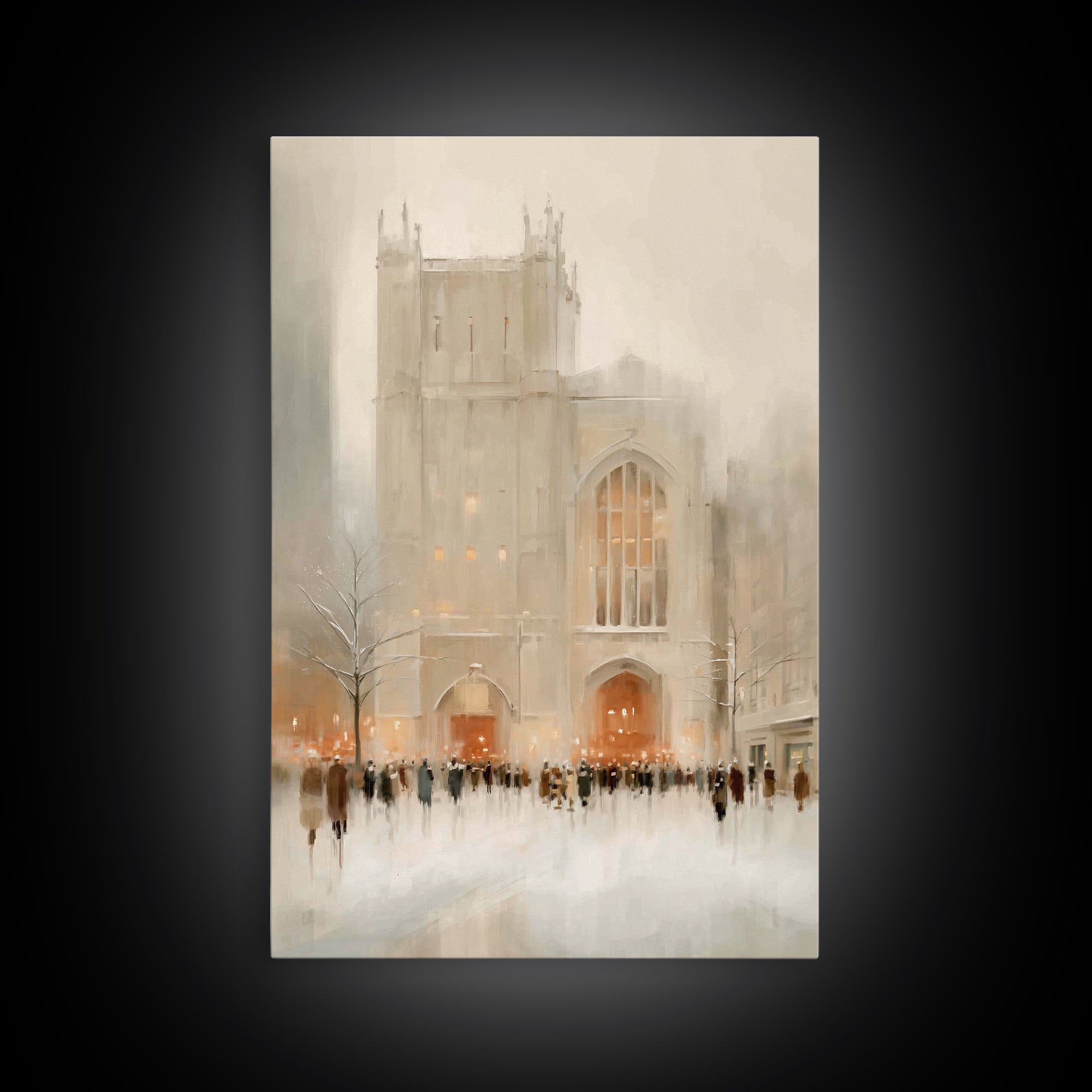 Holy Assembly – Framed Canvas Print – Christian Wall Art – Christian Art Canvas – Christian Art Print – Minimalist Christian Art – Christia