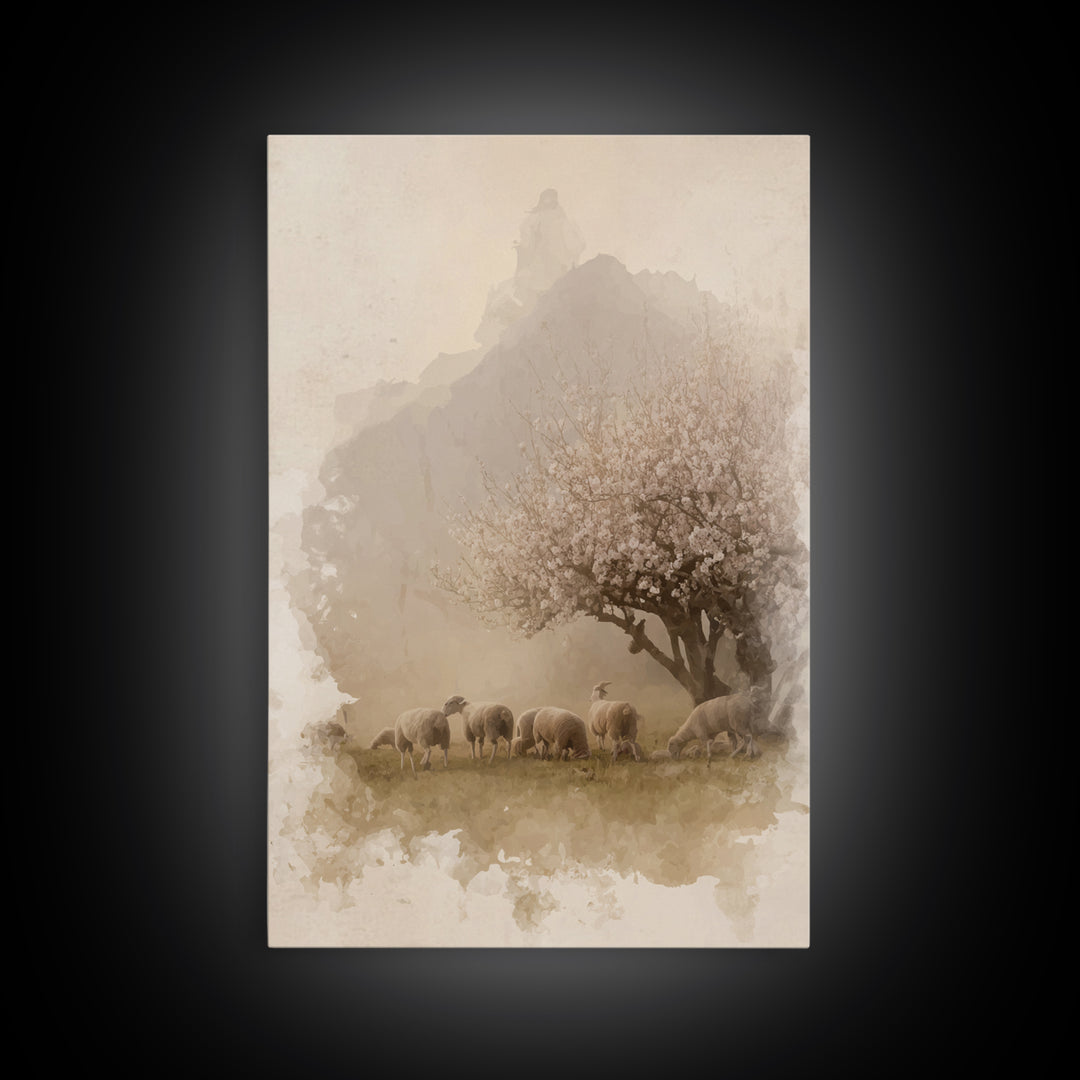Orchard Of Mercy – Framed Canvas Print – Christian Art Canvas – Christian Wall Art – Jesus Painting – Christian Decor