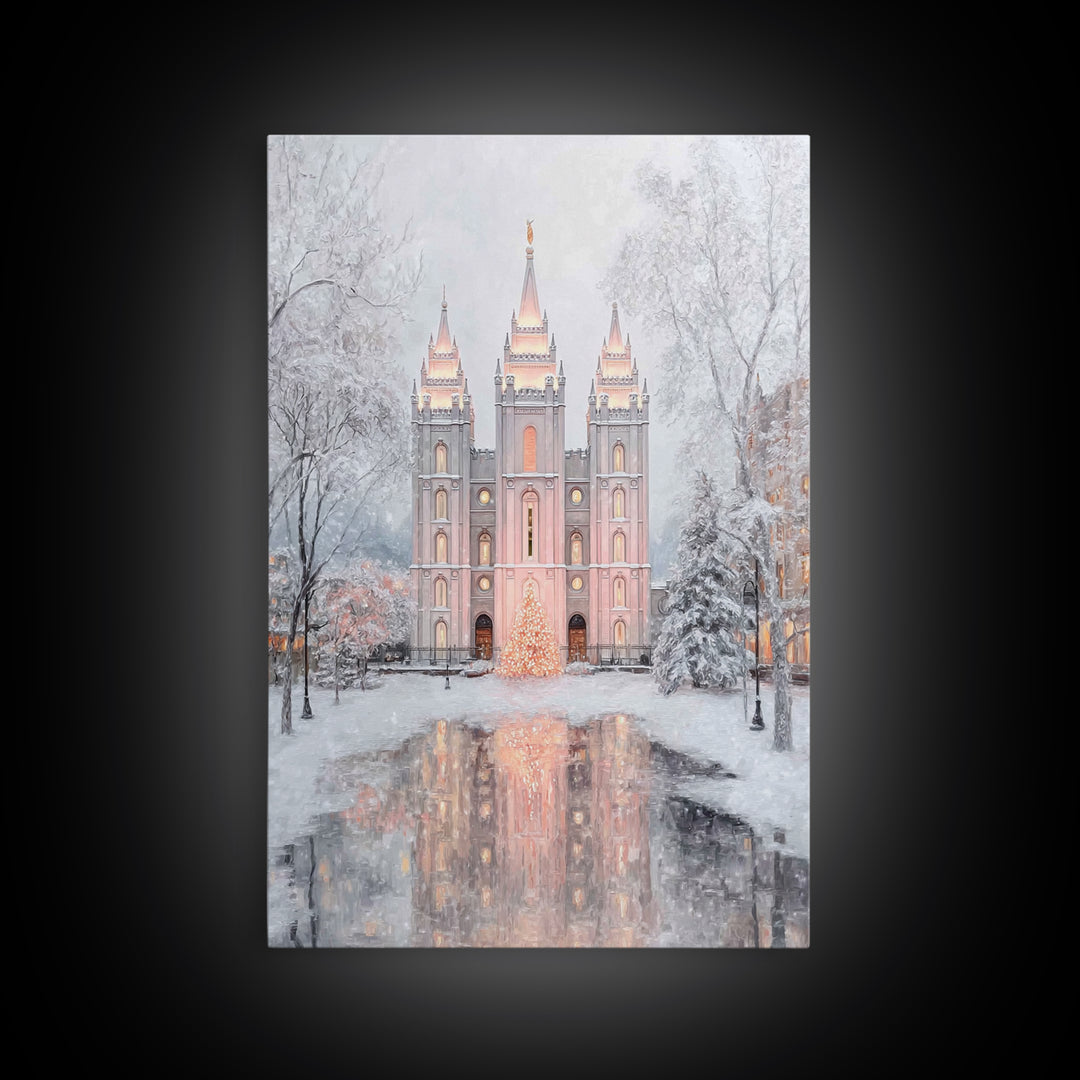 Temple Of Peace – Framed Canvas Print – Christian Christmas Art – Christian Wall Art – Christmas Art Prints – Christian Decor – Modern Chri