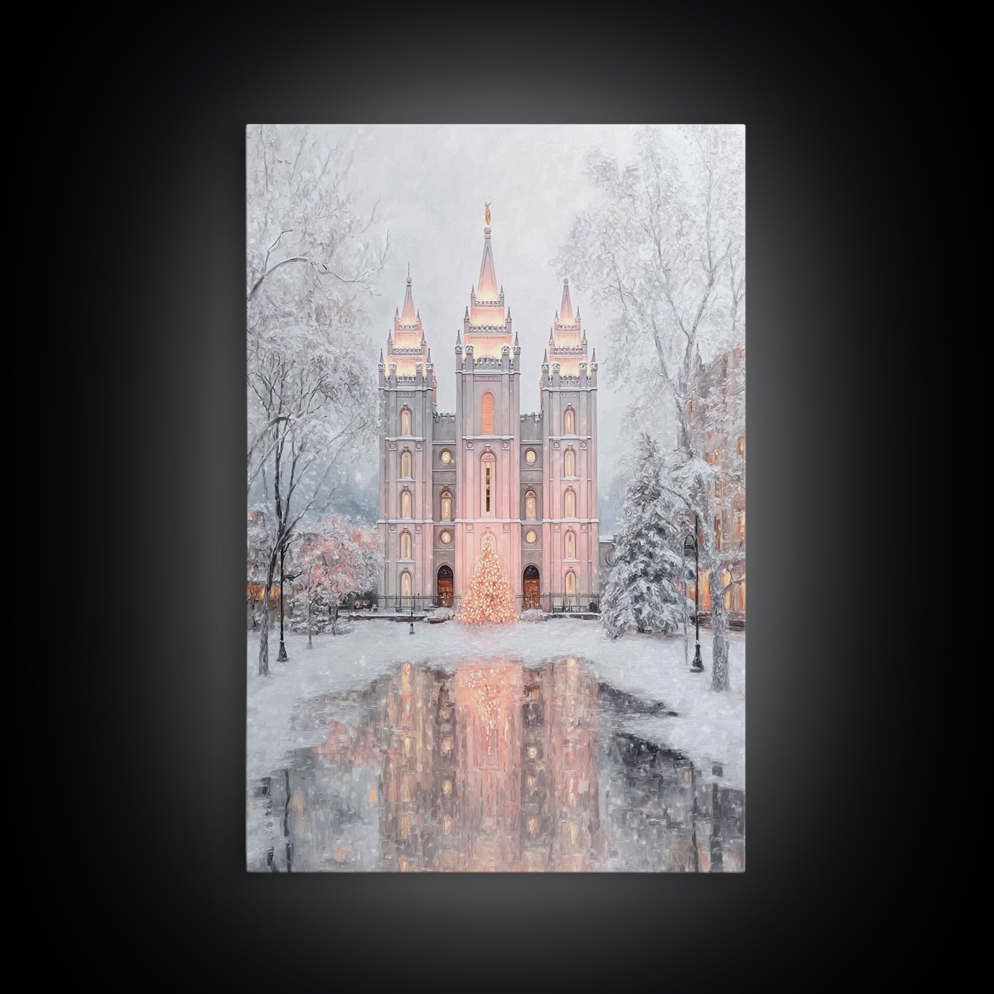 Temple Of Peace – Framed Canvas Print – Christian Christmas Art – Christian Wall Art – Christmas Art Prints – Christian Decor – Modern Chri