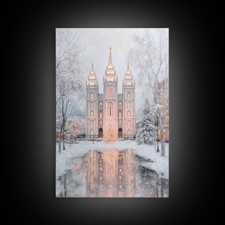 Temple Of Peace – Framed Canvas Print – Christian Christmas Art – Christian Wall Art – Christmas Art Prints – Christian Decor – Modern Chri